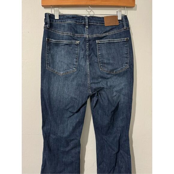 Judy blue flare distressed knee raw hen jeans 13/31 - Picture 8 of 12